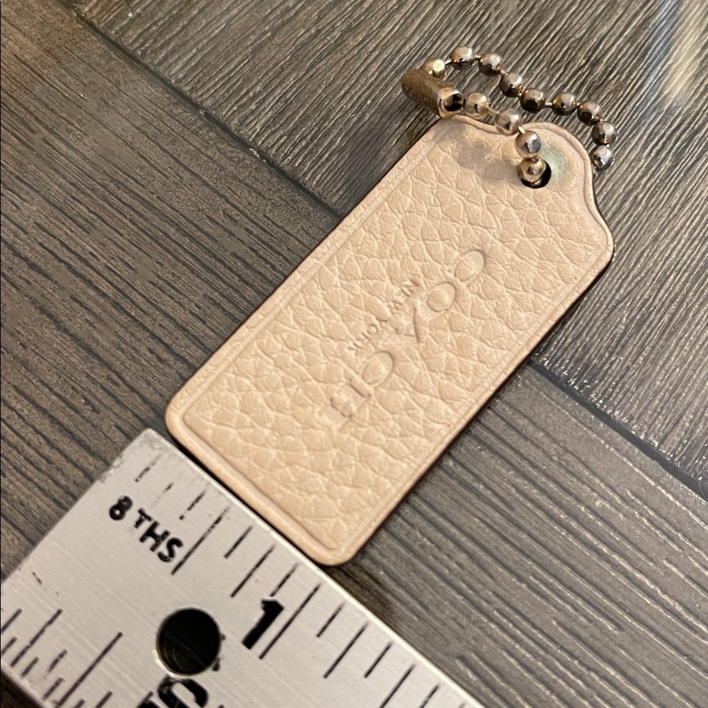 Coach Chalk Pebble Leather Key Chain - Hangtag - Bag Charm Replacement Part - Picture 5 of 17